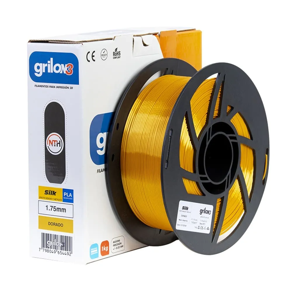 MONOFILAMENTO 3D PLA SILK DORADO GRILON3