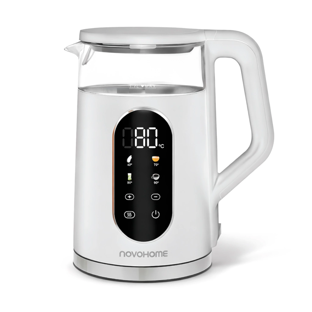 PAVA ELÉCTRICA NOVOHOME 1.7 LT 1500 W DIGITIAL TOUCH BLANCA