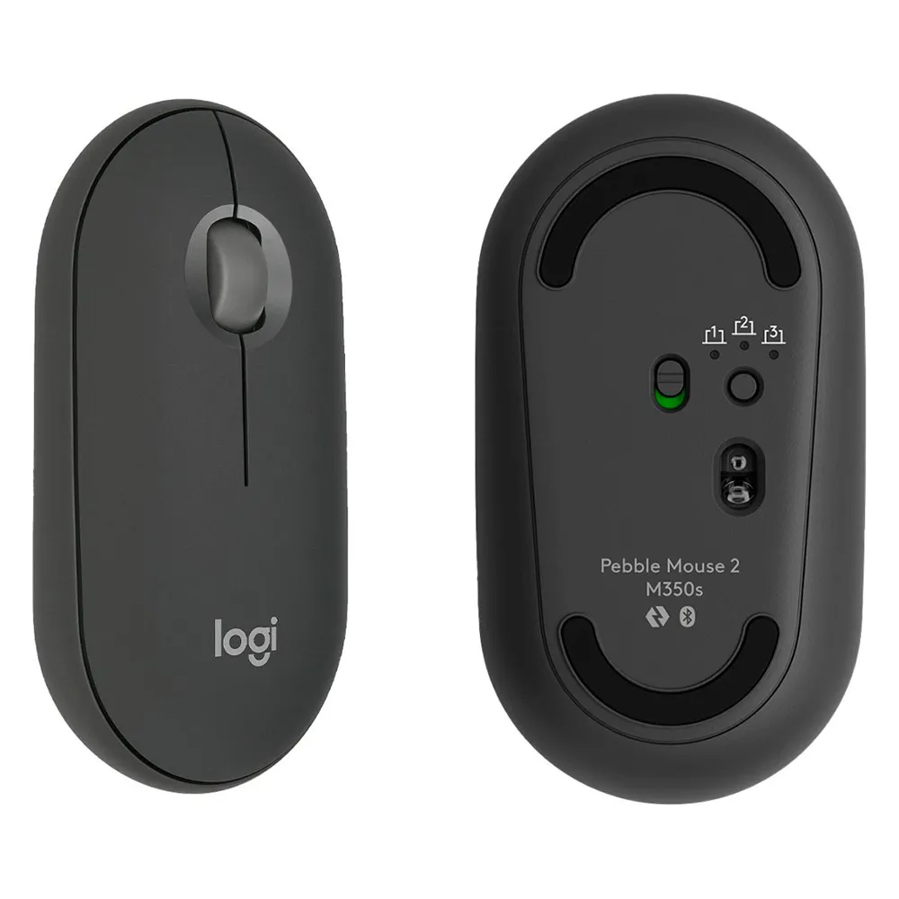 MOUSE INALÁMBRICO LOGITECH M350S PEBBLE MOUSE 2 NEGRO
